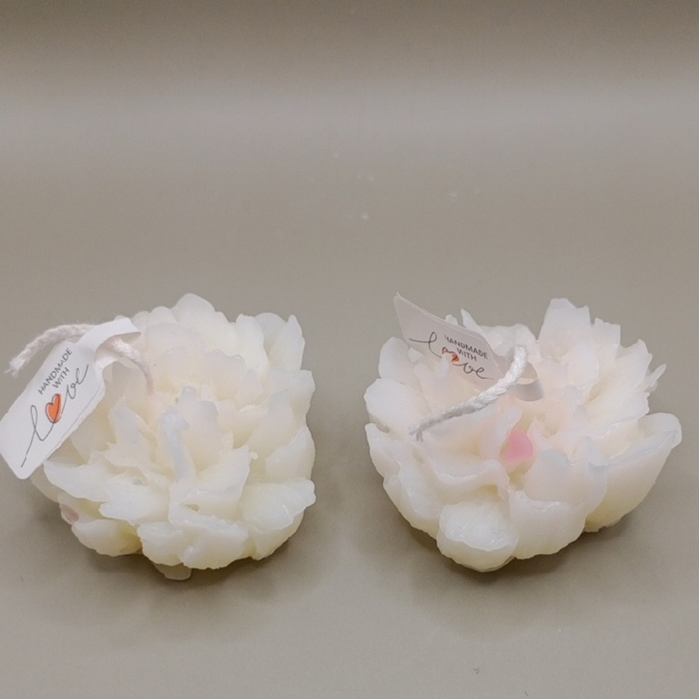 BaRich Candle For Life 💕 Elegant Cream Floral Candles Set🌟